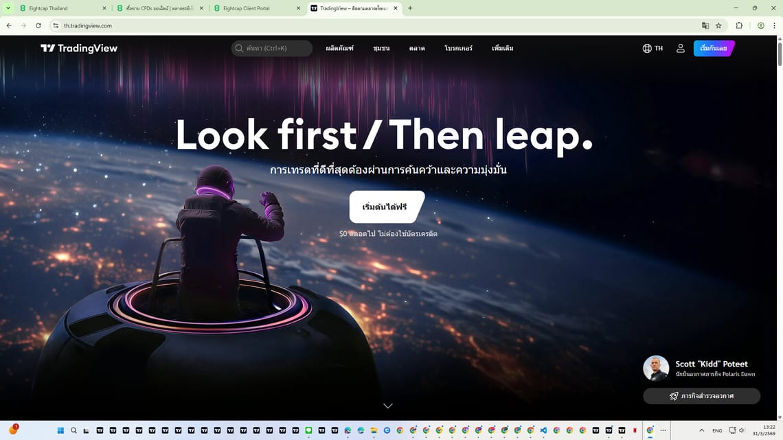 เทรดโบรค eightcap ด้วย tradingview