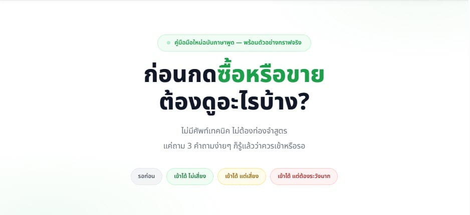 ก่อนกดซื้อหรือขาย ต้องดูอะไรบ้าง?